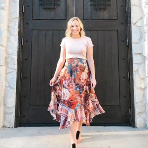 Anthropologie Midi Skirt